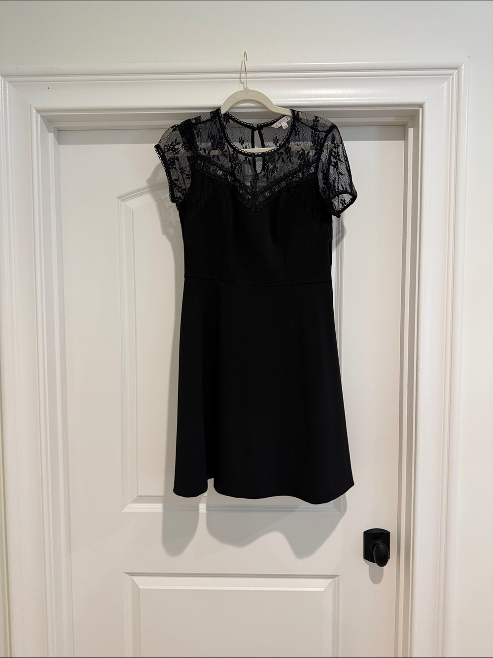 Nanette Lepore Elegant Black Lace Mini Dress